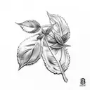 basil leaf tattoo design idea