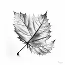 delicate leaf tattoo design idea