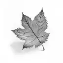 delicate leaf tattoo design idea