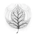 delicate leaf tattoo design idea