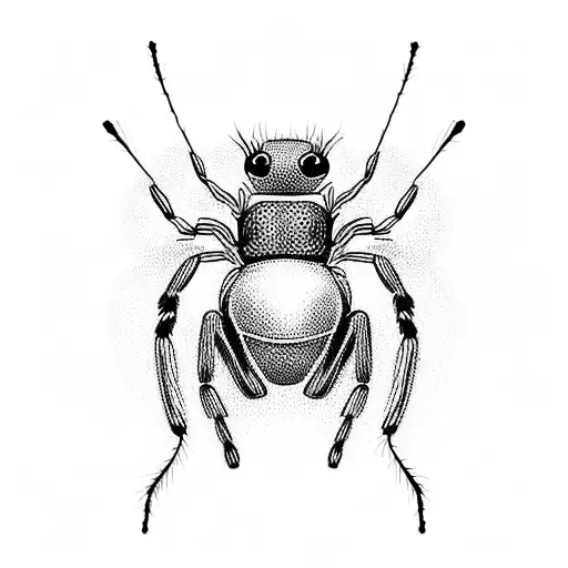 jumping spider tattoo design idea