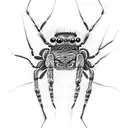 jumping spider tattoo design idea