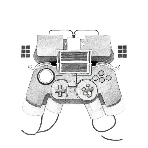 Packaman with nintendo Controller tattoo design idea