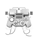 Packaman with nintendo Controller tattoo design idea