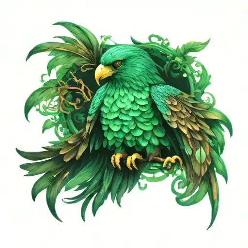 Sylphean Hawk green tattoo design idea