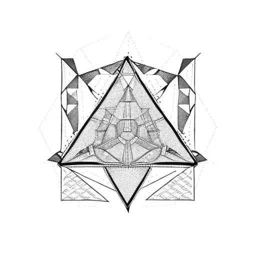 Triangle with newcastle tyne bridge  tattoo design idea