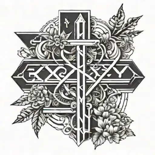 god is greater than highs and lows mixed with roman numeral for may 5th, 2022 connected as a cross  tattoo design idea