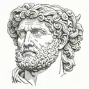 roman statue head tattoo design idea