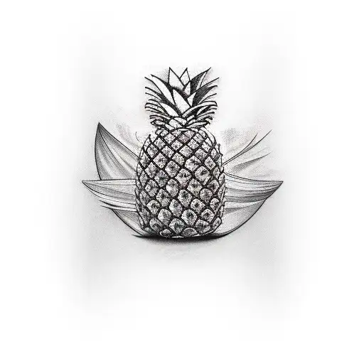 Pineapple tattoo design idea