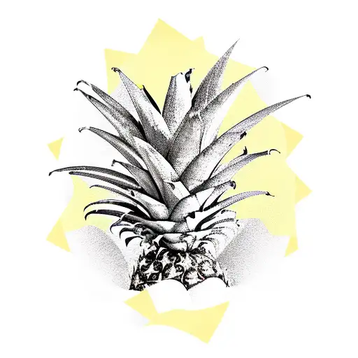 Pineapple tattoo design idea