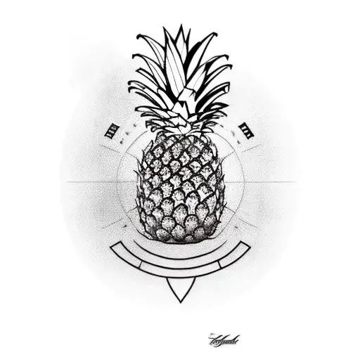 Pineapple Watermelon tattoo design idea