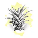 Pineapple tattoo design idea