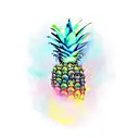 Pineapple tattoo design idea