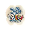 kiss lips tattoo design idea