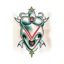 kiss lips tattoo design idea