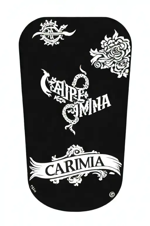 words carpe omnia  tattoo design idea