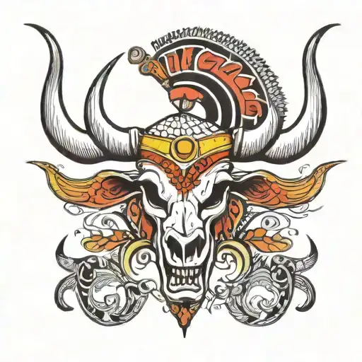 Pure watutsi from rwanda tattoo that incorporates the wankole cattle either the horns or skull and horn and other tradit tattoo design idea