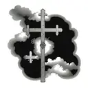 three crosses with clouds and bible verse james 4:8 tattoo design idea