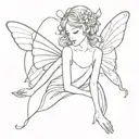 fairy twin tattoo design idea