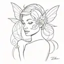 fairy twin tattoo design idea