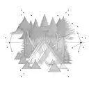 electricial forest tool tattoo design idea