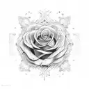 money rose tattoo design idea