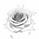 money rose tattoo design idea