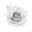 money rose tattoo design idea