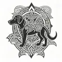 labrador tattoo design idea