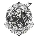 labrador tattoo design idea