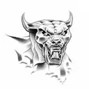 pantera tattoo design idea