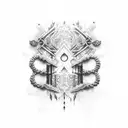 quad tattoo design idea