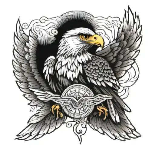 Elijah  eagle tattoo design idea
