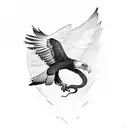 eagle grabbing a snake  tattoo design idea