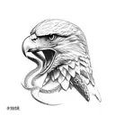 eagle grabbing a snake  tattoo design idea