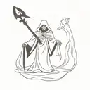 Grim reaper and erebus tattoo design idea