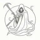 Grim reaper and erebus tattoo design idea