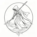 Grim reaper and erebus tattoo design idea