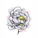 Peony tattoo design idea