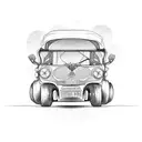 A tuktuk cruising through the busy streets of Thailand tattoo design idea