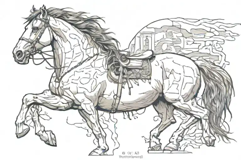 Crazy Horse tattoo design idea