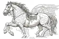 Crazy Horse tattoo design idea