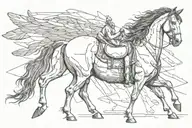 Crazy Horse tattoo design idea