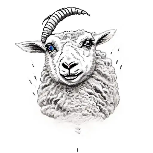 fear the lamb tattoo design idea