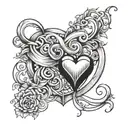 infinity and heart tattoo design idea