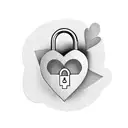 A heart-shaped lock and key symbolizing love and forgiveness tattoo design idea