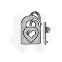 A heart-shaped lock and key symbolizing love and forgiveness tattoo design idea