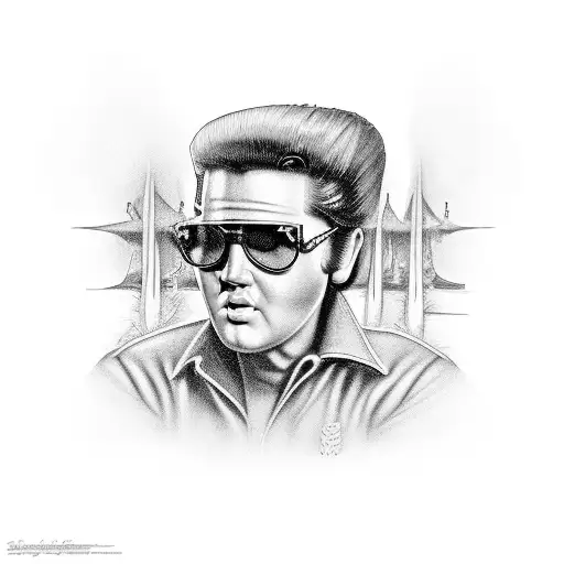 remember gram who loved Elvis Presley  tattoo design idea