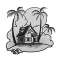 add japanese styles, clouds, flowers tattoo design idea