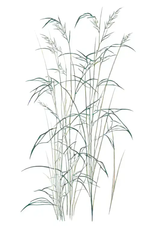 coastal dune grass tattoo design idea